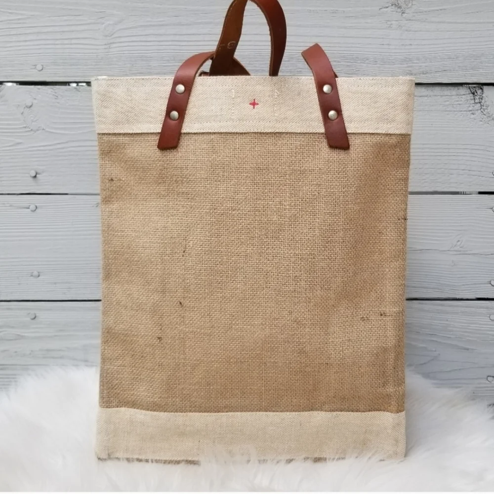 NWT Apolis Global Citizen Custom Burlap Tote - Picture 4 of 8